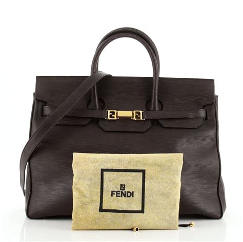 fendi top handle bag zipper|Fendi shopping tote bag.